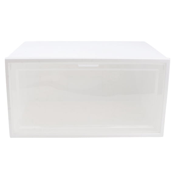 HEANUJJ 1-Pack Clear Plastic Sneaker Storage Box Organizer for Home and Hotel Shoe Storage Solution