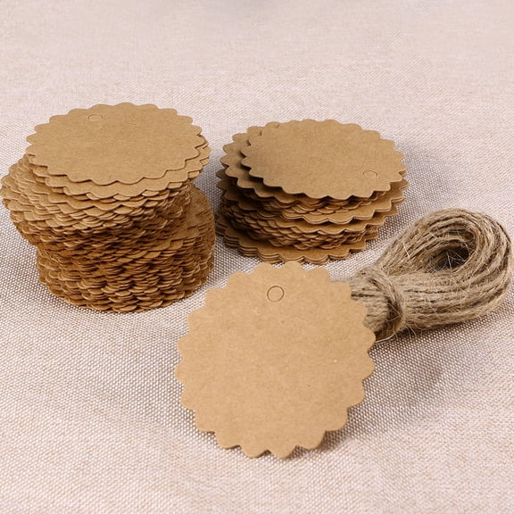 HEANUJJ Retro Kraft Paper Tags Set, Assorted Colors, Blank Cards for Writing, Drawing, Tags, and Luggage Labels