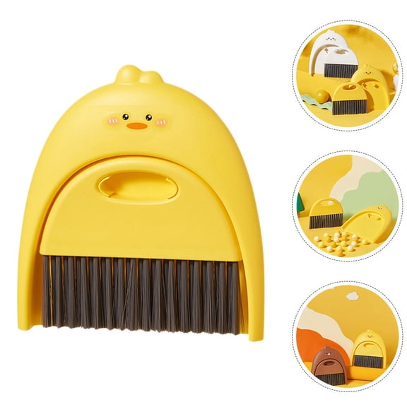 HEANUJJ Compact Broom and Dustpan Set, Plastic Cleaning Tools for Home, Office, Kitchen, and Everyday Use