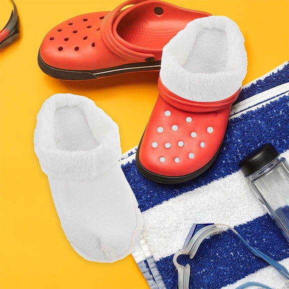 HEANUJJ 1Set Thick Plush Cotton Shoe Liners Washable Warm Replacement Inner Sole White