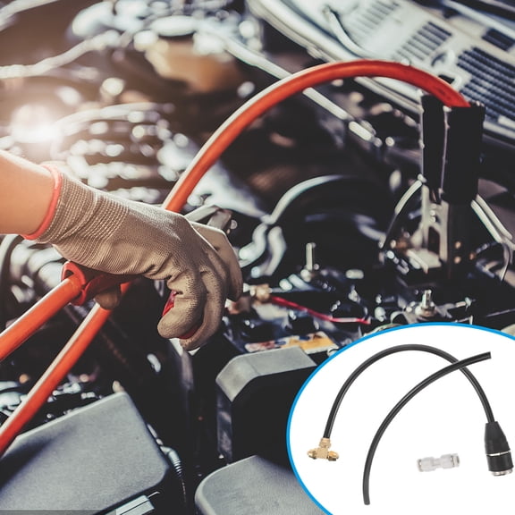 HEANUJJ 1Set Semi Truck Air Hose Quick Connect Fittings with Air Intake Pipe Black