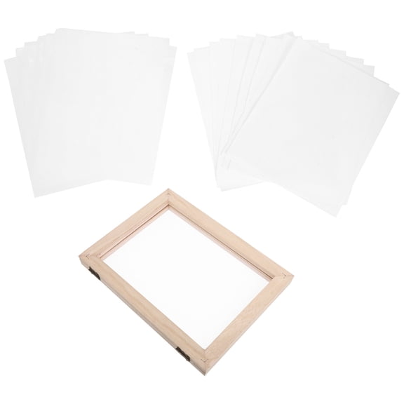 HEANUJJ Wooden Papermaking Mold Frame with Mesh Screen 1 Set for Paper Craft Flower Projects and Handmade Paper Art