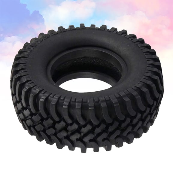 HEANUJJ 1pc Non Slip Rubber Car Tire for Scale Crawler Truck Models Air Pressure Black Tire for Off Road Performance