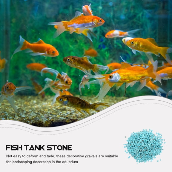 HEANUJJ Sky-Blue Natural Stone Aquarium Gravels for Decor and Crafts