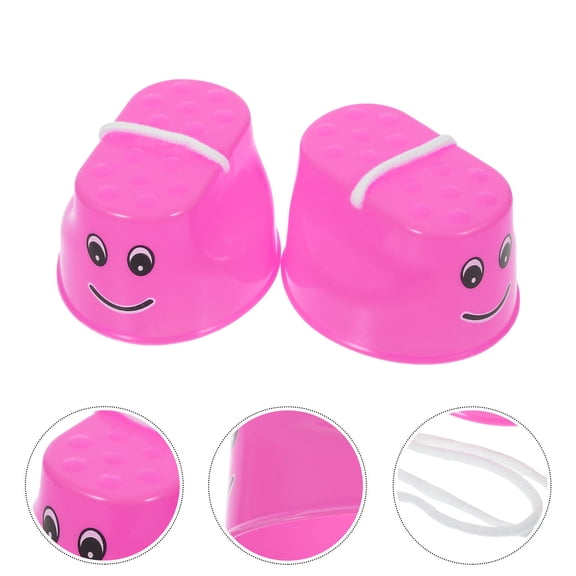 HEANUJJ 2 Pcs Walking Stilts for Kids Made of Plastic for Indoor Play and Outdoor Adventure in Pink Color