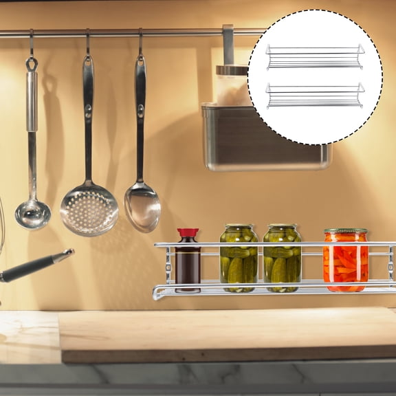 HEANUJJ 2 Sets of Spice Storage Rack PVC Wall-mounted for Cooking Enthusiasts Kitchen