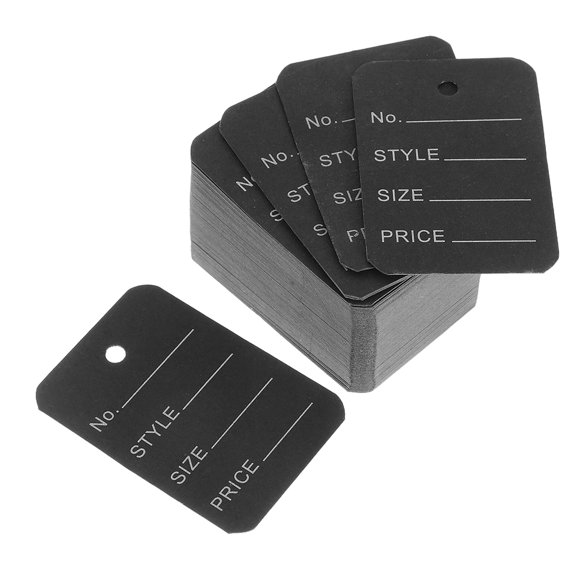 HEANUJJ Versatile Black Paper Marking Tags for Clothing - Easy to Edit and Use 2000Pcs