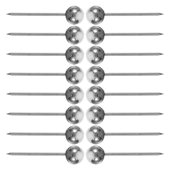 HEANUJJ 200Pcs Silver Stainless Steel Push Pins for Marking Maps Cork Boards and Photos