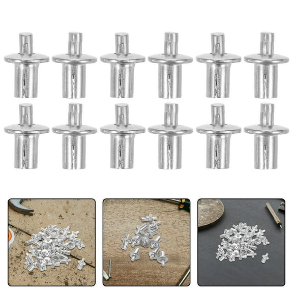 HEANUJJ 200Pcs Aluminum Dome Drive Rivets Lightweight Knock Type Blind Rivet for Furniture Machinery