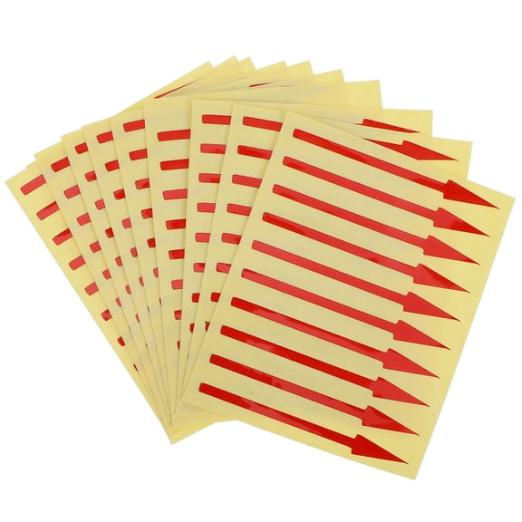 HEANUJJ 200Pcs Self Adhesive Red Arrow Label Stickers Waterproof for Daily Instrument Panel Use