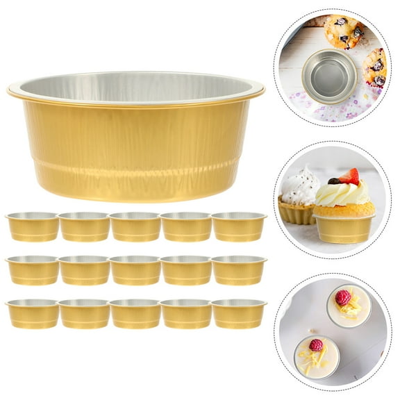 HEANUJJ Golden Aluminum Foil Cake Storage 20Pcs Sturdy Multi-Function Containers