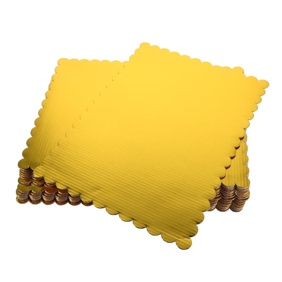 HEANUJJ 20Pcs Cake Display Board: Golden Rectangular Cake Tray for Professional Displays