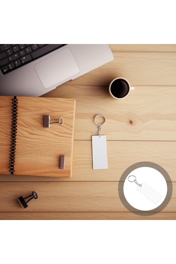 Transparent Acrylic Keychain Blanks Rectangular for Bags and Suitcases