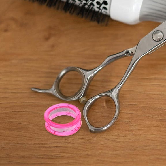 HEANUJJ 20Pcs Pink Silicone Hair Rings for Pet Grooming Inserts and Barber Tool Supplies