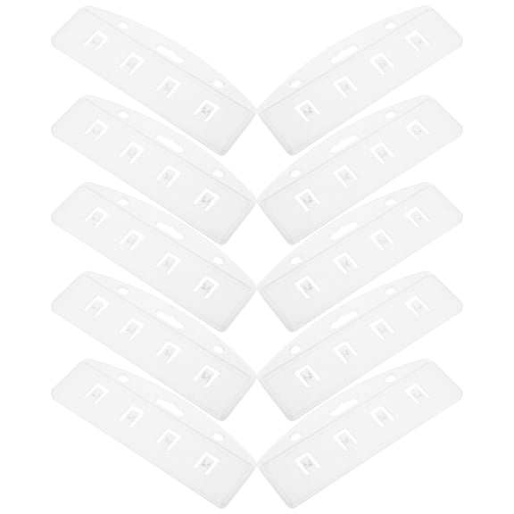 HEANUJJ Clear Plastic Badge Holder with Quick Access, Design for Work, School, Conferences, and Events