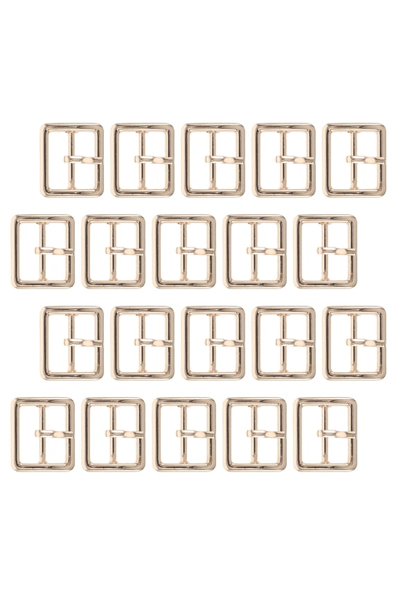 20Pcs Metal Belt Buckle Replacement in Gold Durable Single Prong Buckle for Bags and Crafts