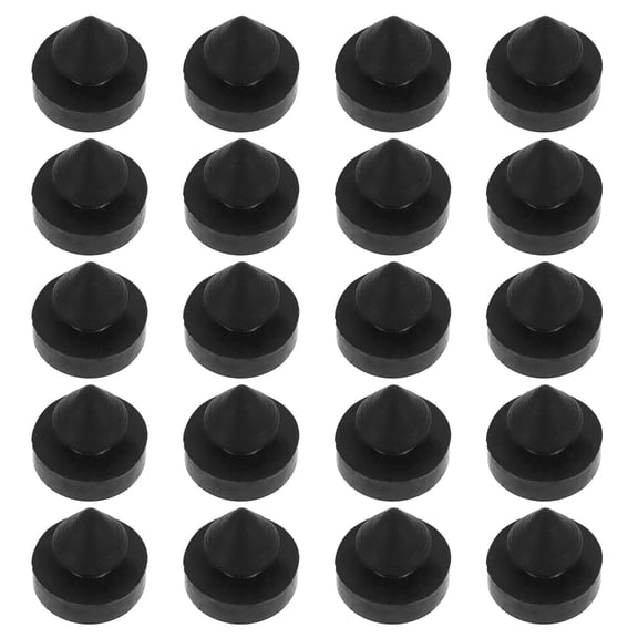 HEANUJJ 20Pcs Rubber Door Stopper with Anti Collision Buckle for Home Elevator Doors Black
