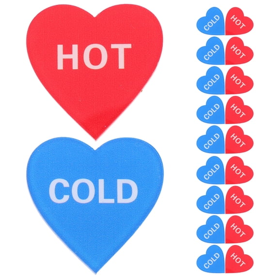 HEANUJJ 20Pcs Hot Cold Faucet Labels Acrylic Stickers with Distinct Temperature Signs for Kitchen and Bathroom