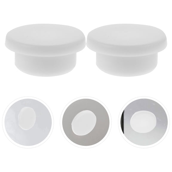 HEANUJJ 20pcs White Silicone Bathroom Sink Covers for Water Overflow Prevention and Drain