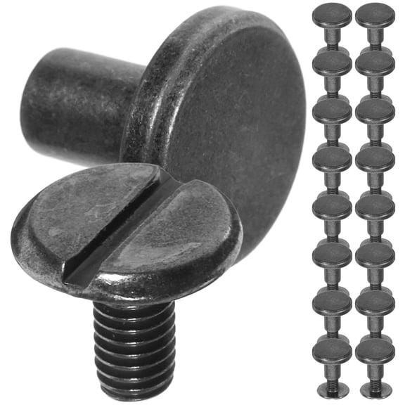 HEANUJJ 20Pcs Plated Silver Round Rivets Durable Metal Studs for Garment Jackets Hats and Bags DIY