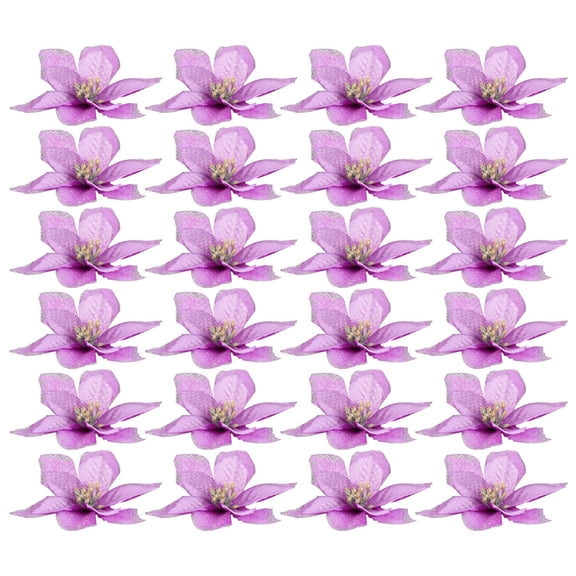 HEANUJJ Purple Cloth Christmas Flower Decorations, Elegant Fake Flowers for Decor