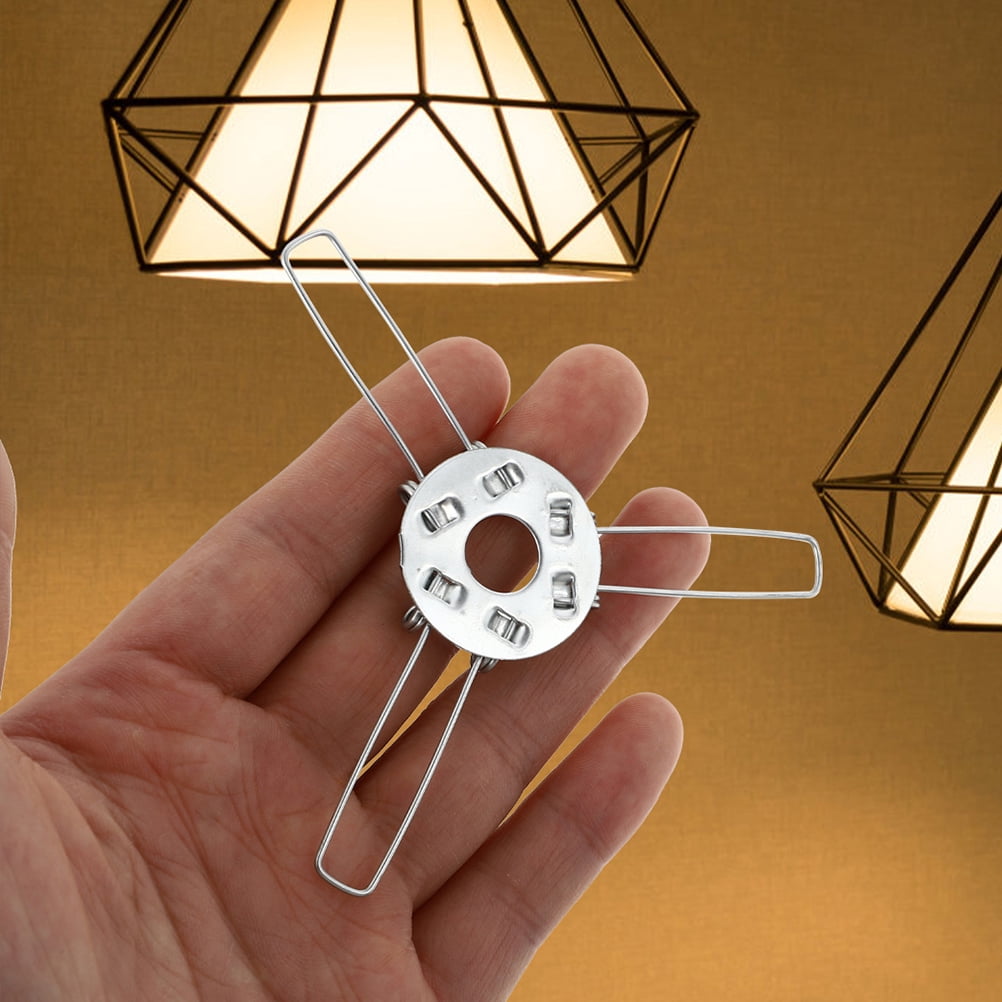 HEANUJJ 24Pcs Iron Lamp Shade Adapter Spring Clips Silver Lampshade ...