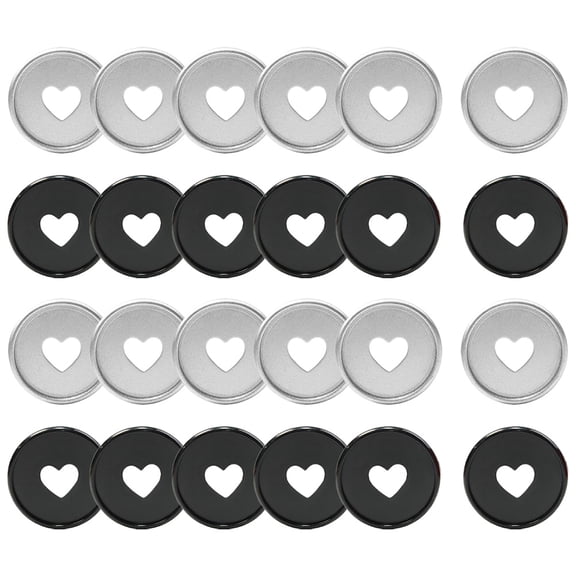 HEANUJJ 24Pcs Assorted Color Discbound Discs with Heart Design for Planner Binding