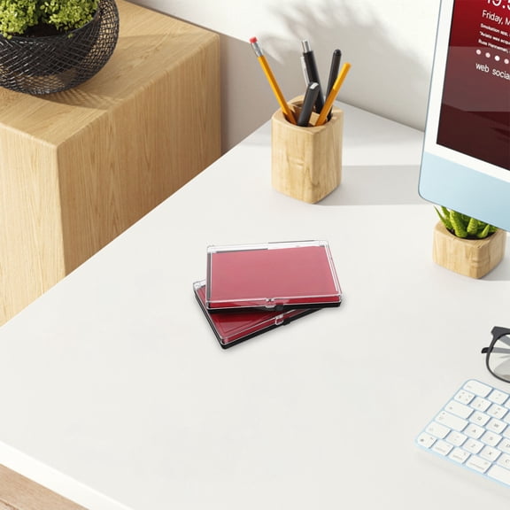 HEANUJJ 2Pcs Red Clear Badge Display Case for Large Pins and Sports Medals Storage