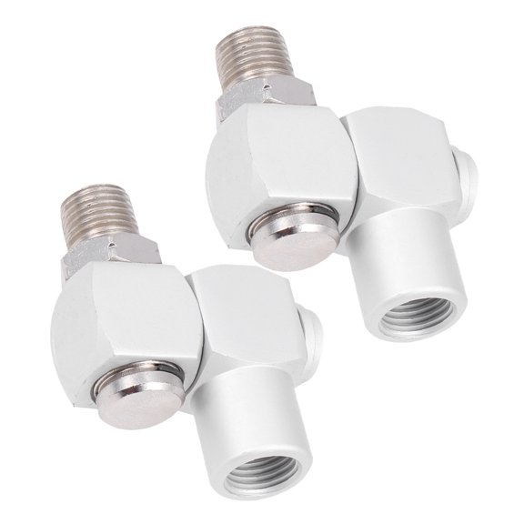 HEANUJJ 2Pcs Air Compressor Swivel Hose Connector Plated Silver Leakproof Pneumatic Tube Connectors
