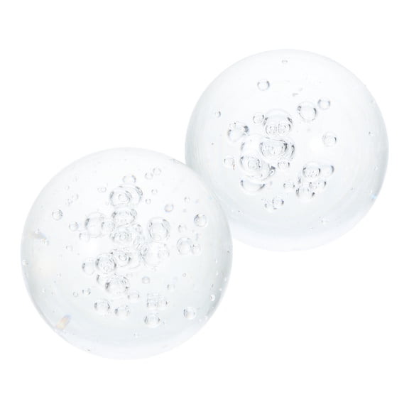 HEANUJJ 2Pcs Assorted Color Glass Bubble Balls for Creative Indoor Outdoor Fountain Decoration