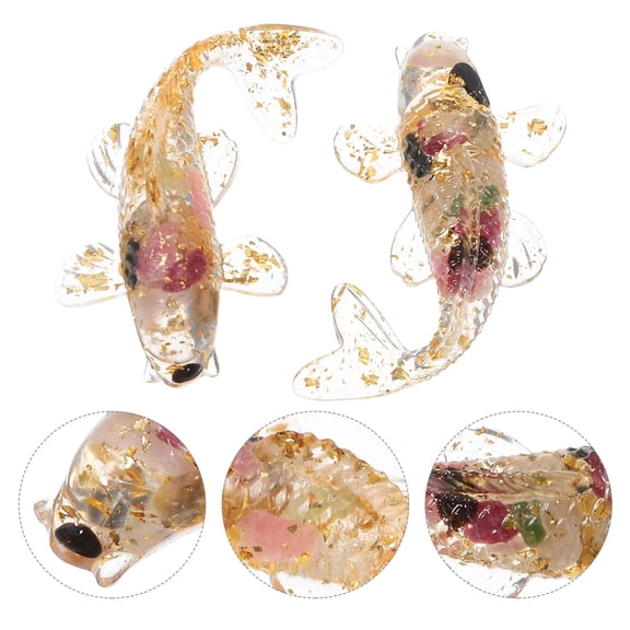 HEANUJJ 2Pcs Realistic Fish Decor Artistic Fish Statue Multi Color Aquarium Decor Accessories