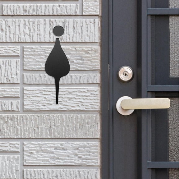 HEANUJJ 2Pcs Black Acrylic Restroom Door Signs for Business Offices 3D Male Female