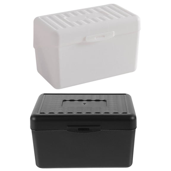 HEANUJJ 2-Pack Portable Card Storage Box, Easy to Clean Organizer for Office Accessories and Small Items