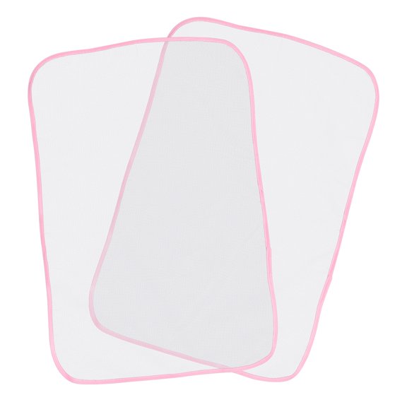 HEANUJJ 2Pcs Convenient Pink Ironing Cloth Mesh Material Lightweight Reusable Pressing Pad