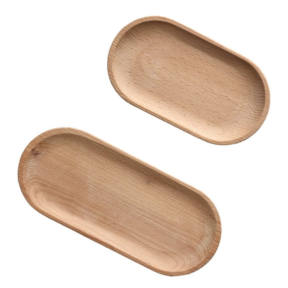 HEANUJJ 2-Piece Rustic Wooden Dessert Serving Trays Set for Kitchen, Home, Parties, and Any Occasion