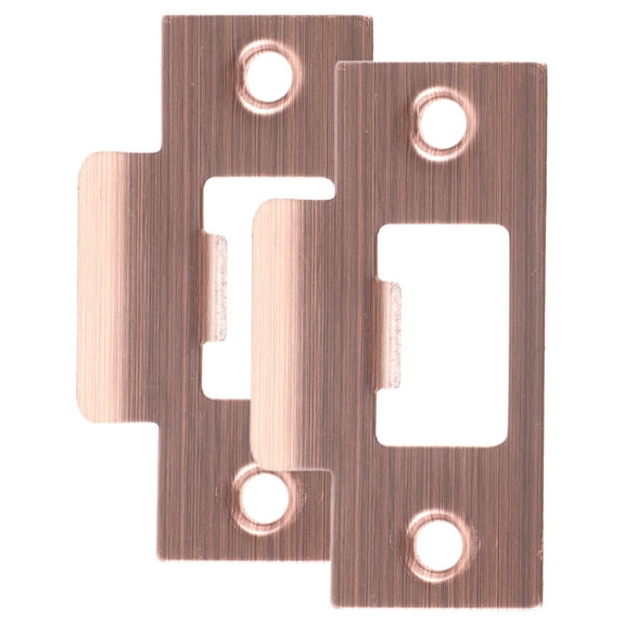 HEANUJJ 2-Pack Door Strike Plates Metal Reinforcement with Antique for Secure Wooden Door Installation