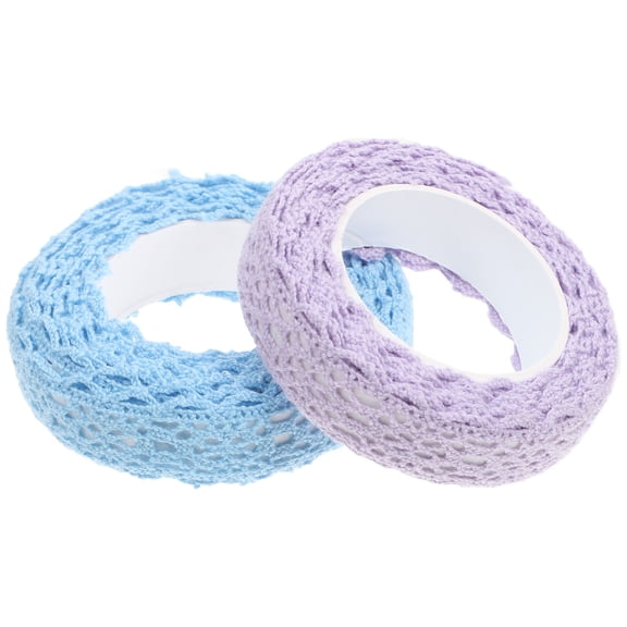 HEANUJJ 2-Pack Wide Cotton Lace Roll Tape for Sewing, Fabric Crafts, Scrapbooking, Projects and Decorative Uses