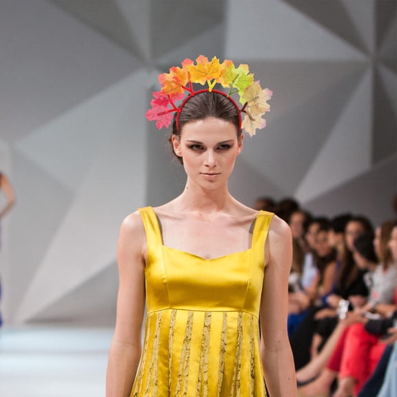 HEANUJJ 2-Pack Autumn Headbands with Elastic Fit Maple Leaf Design for Fall Thanksgiving Party Accessories