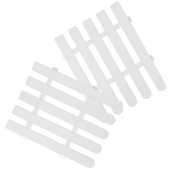 HEANUJJ 2Pcs White PVC Garden Fence Panels Decorative Outdoor Villa Border Portable Lawn Edging