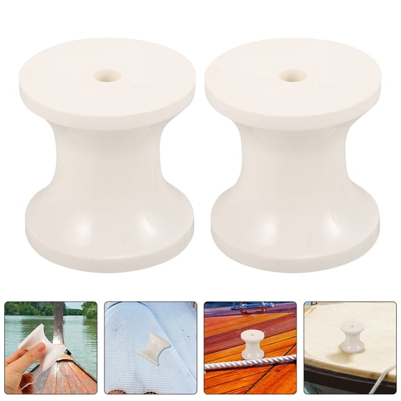 HEANUJJ 2Pcs Replacement Boat Roller Wheels Plastic White for Trailer Rollers