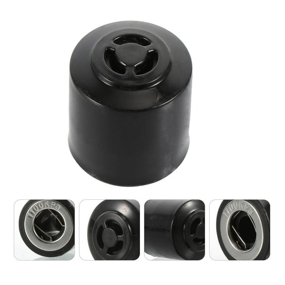 HEANUJJ Pressure Cooker Accessories 2Pcs Round Safety Valve Plastic and Stainless Steel Black