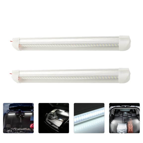 HEANUJJ 2Pcs LED Light Bar Tube with 72 Leds White Interior Lamp for Vehicle Lighting