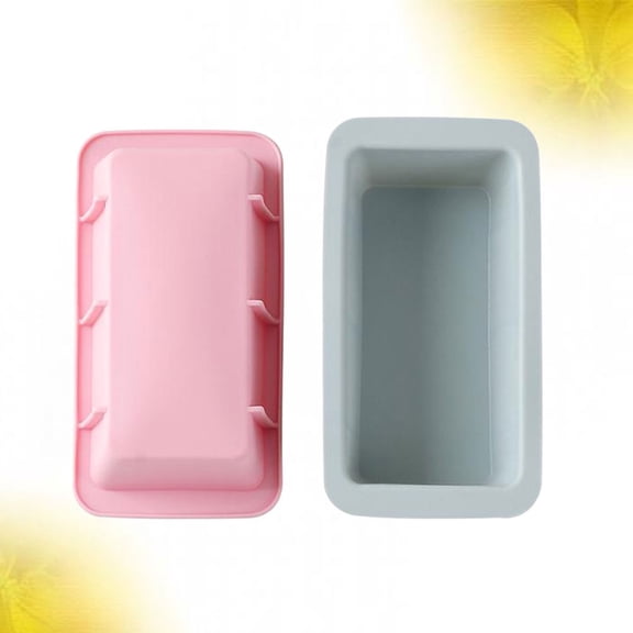 HEANUJJ 2-Pack Rectangular Baking Molds Cake Pans in Assorted Colors, Kitchen Bakeware Set Perfect for