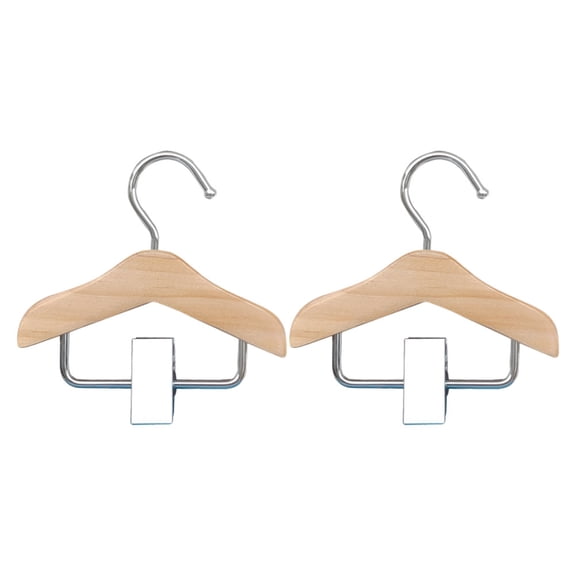 HEANUJJ Small Hangers Beige Wood for Pet Clothes and Coats Home Decoration