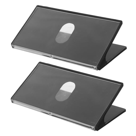 HEANUJJ 2Pcs Office Desk Name Plate Holder Clear Plastic Tent Card for Business Meetings