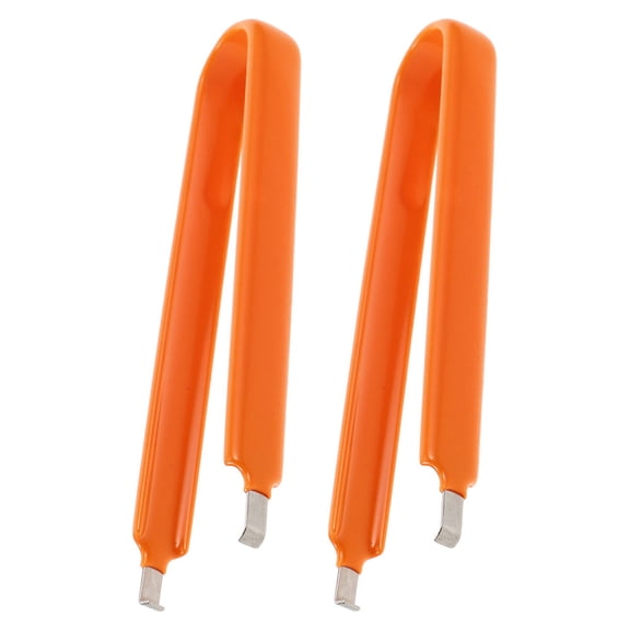 HEANUJJ 2Pcs Orange Car Fuse Pliers Steel Tool for Precision Fuse Extraction and Installation