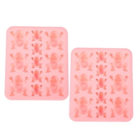 HEANUJJ 2-Pack Silicone Frog Mold for Chocolate, Cake, Fondant, Nonstick Baking Mold, Easy to Use and Clean
