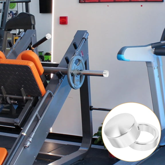 HEANUJJ 2Pcs Plated Silver Aluminum Handlebar End Caps for Workout Machine Covers Gym Fitness Gear