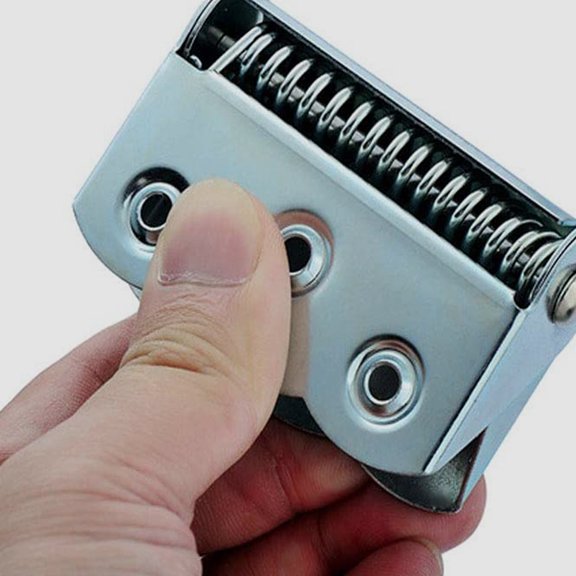 HEANUJJ 2Pcs Plated Silver Stainless Steel Foldable Shutter Hinge Spring Door Hinge for Furniture