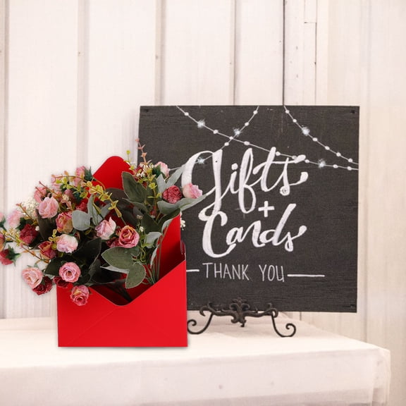 HEANUJJ 2Pcs Red Bouquet Envelop Boxes Flower Packaging Box for Wedding Banquet and Party Storage